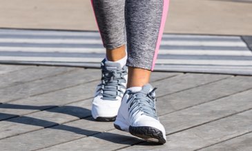 a woman walking