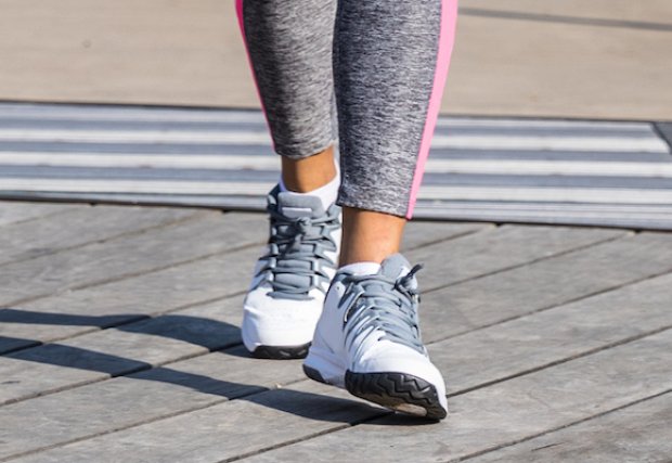 a woman walking
