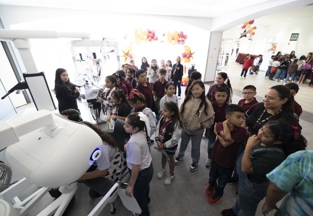 Valley School kids attending Robotics Day at STHS Edinburg